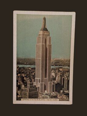 10/$25 Vintage Empire State Building New York City Lumitone Photoprint Postcard